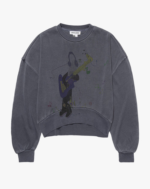 Washed Rockstar Cat Sweatshirt