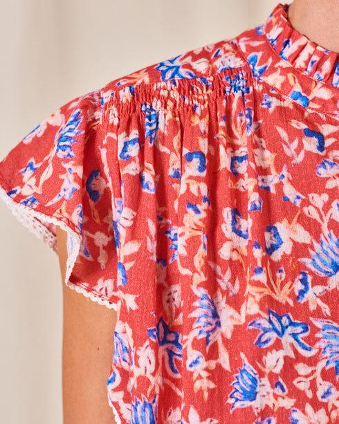 Ria Print SS Top