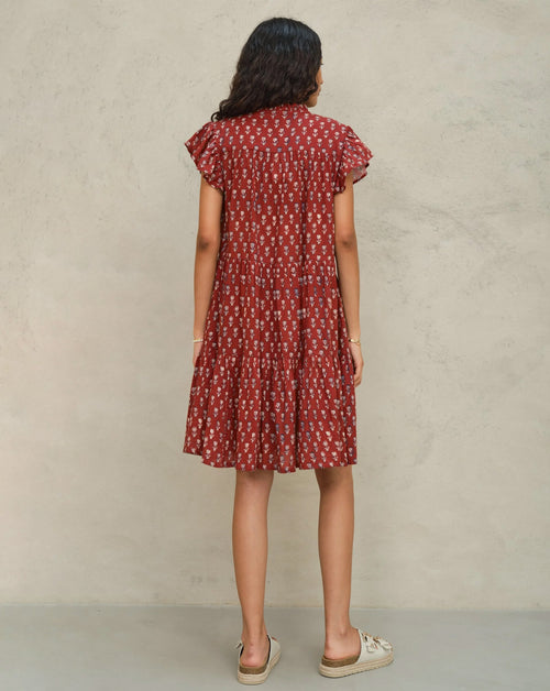 Ari Print Frill Sundress
