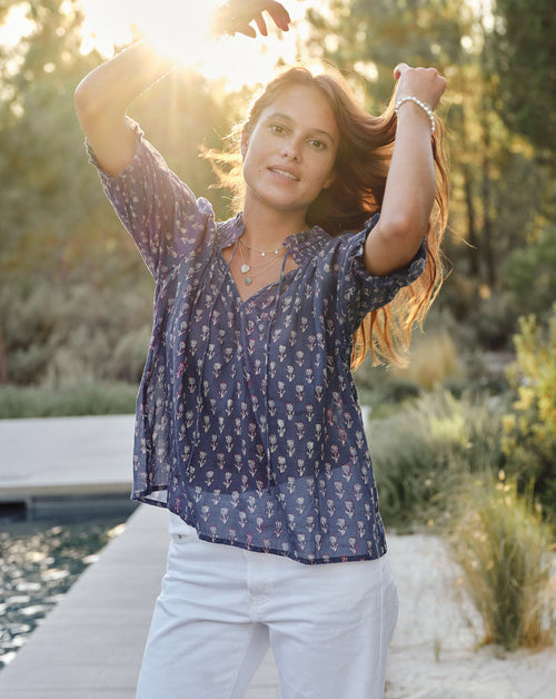 Ari Print SS Top