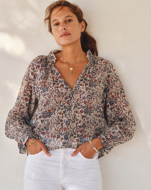 Cass Print LS Top
