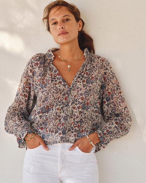 Cass Print LS Top