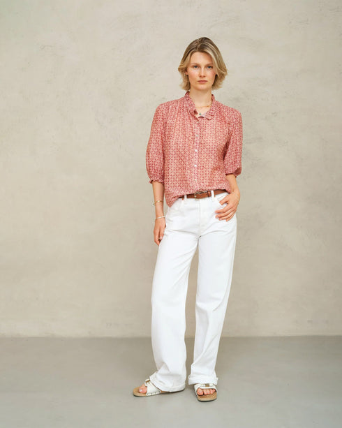 Cassia Print LS Top