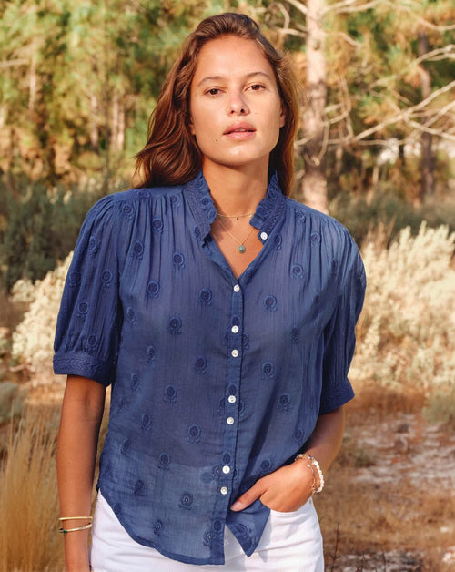 Frani Emb SS Top