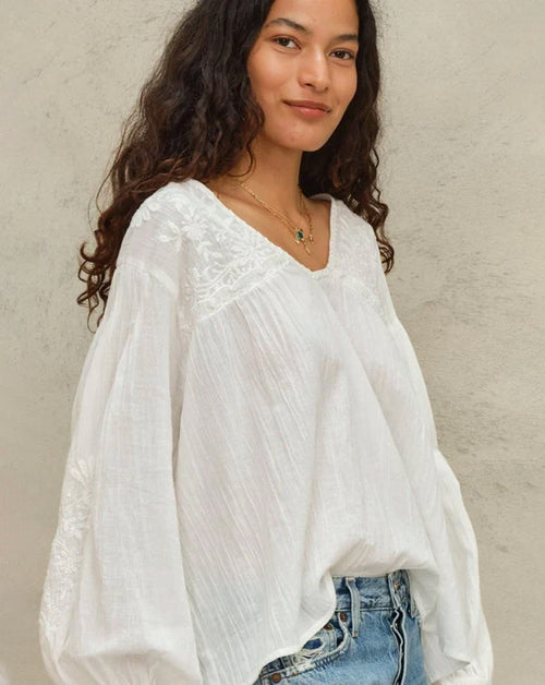 Loren Emb LS Top