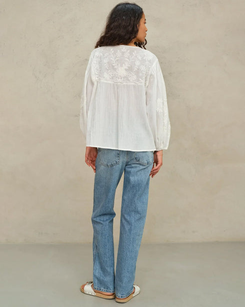 Loren Emb LS Top