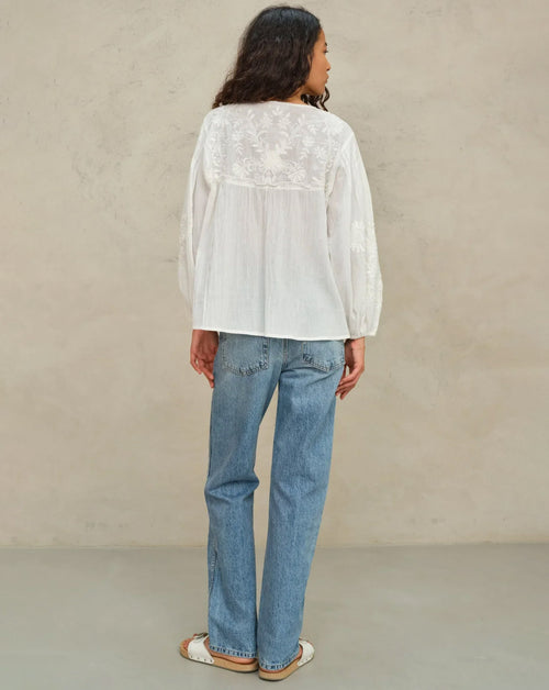 Loren Emb LS Top