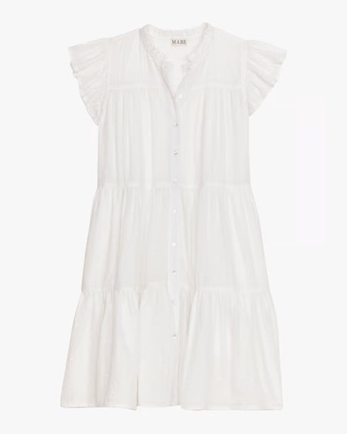 Navi Emb Frill Dress