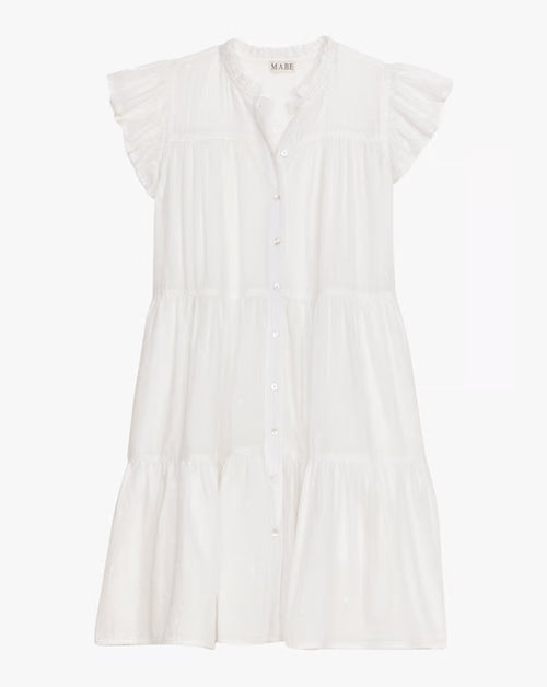 Navi Emb Frill Dress