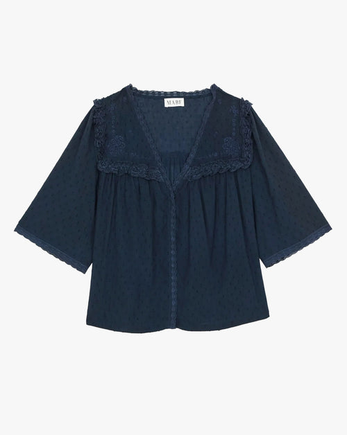 Brea Frill Emb Top