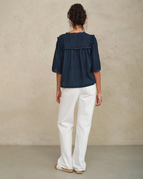 Brea Frill Emb Top