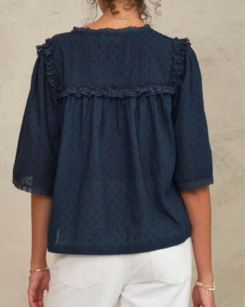 Brea Frill Emb Top