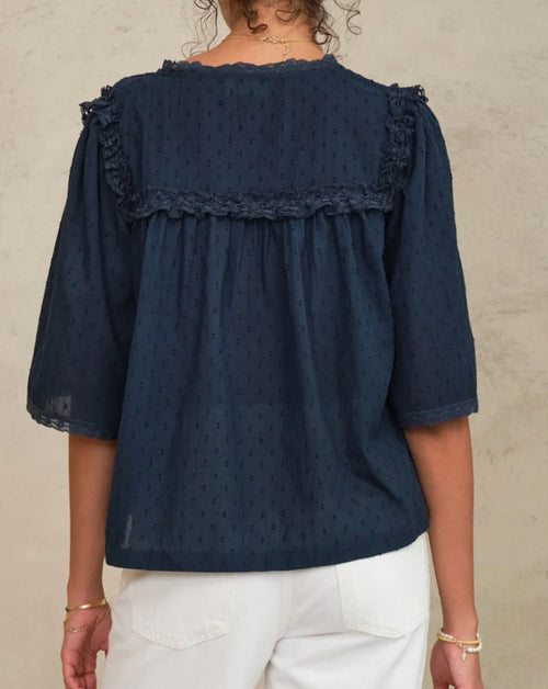 Brea Frill Emb Top