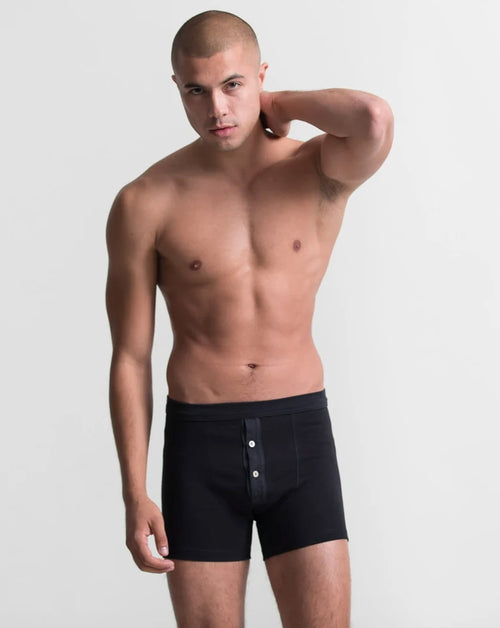 Loopwheel Mid-Weight Button Fly Boxer