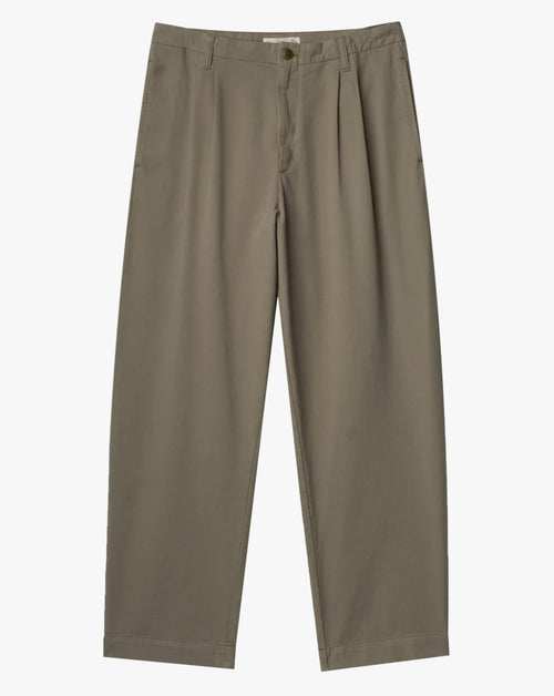 Pleated Twill Trousers