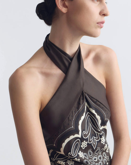 Solal Silk Halterneck Top