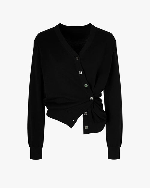 Cashmere Padded Cardigan