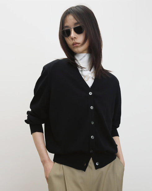 Cashmere Padded Cardigan