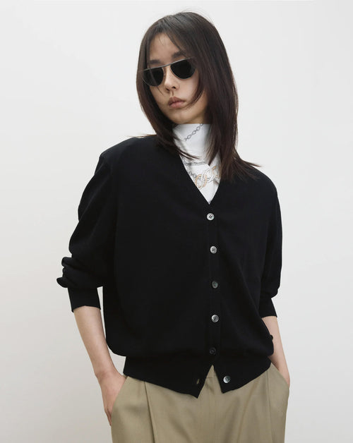 Cashmere Padded Cardigan