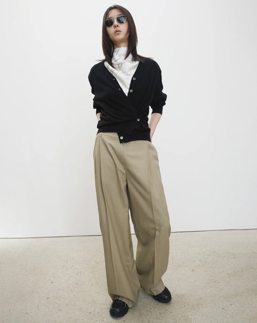 Cashmere Padded Cardigan