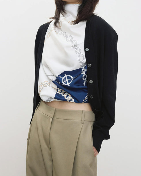 Cashmere Padded Cardigan