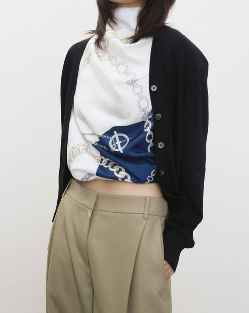 Cashmere Padded Cardigan