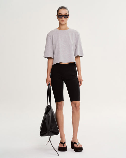 Half-Sleeve Cropped Top