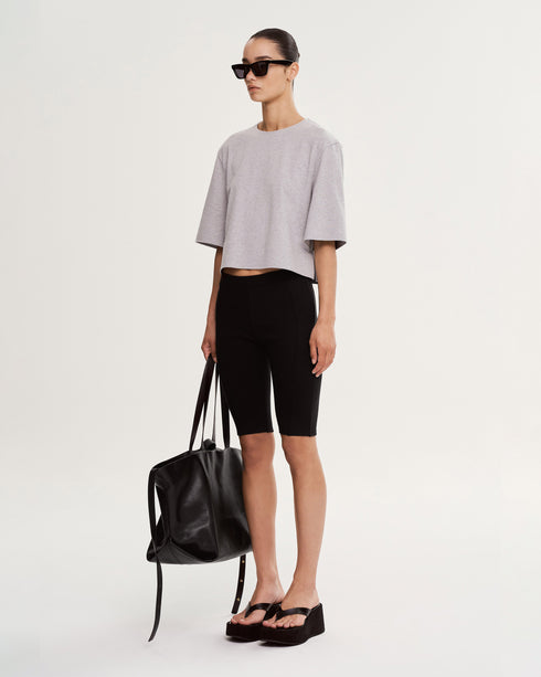 Half-Sleeve Cropped Top