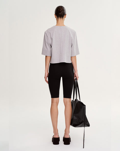 Half-Sleeve Cropped Top
