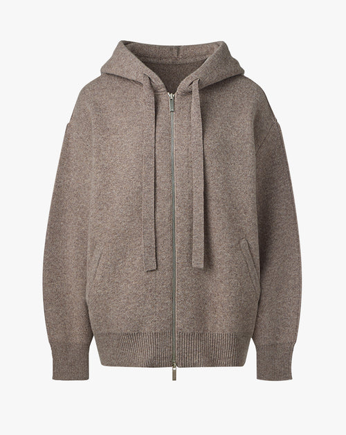 Merino Wool Knit Zip-Up