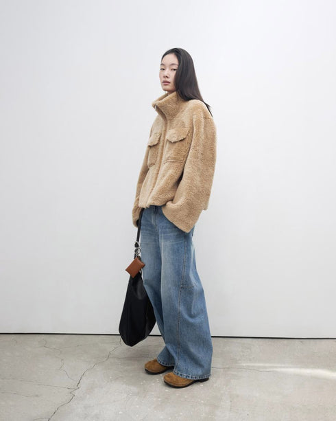 Shearling High-Neck Jacket