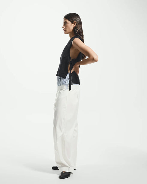 Basey Poplin Extended Waistband Trouser