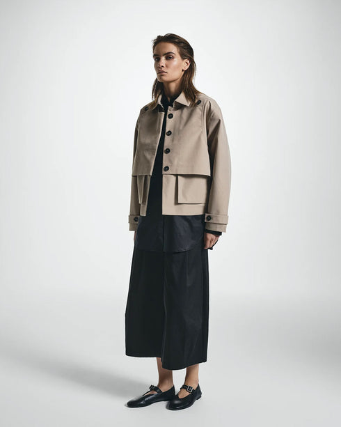 Paralia Short Double-Layer Trench Coat