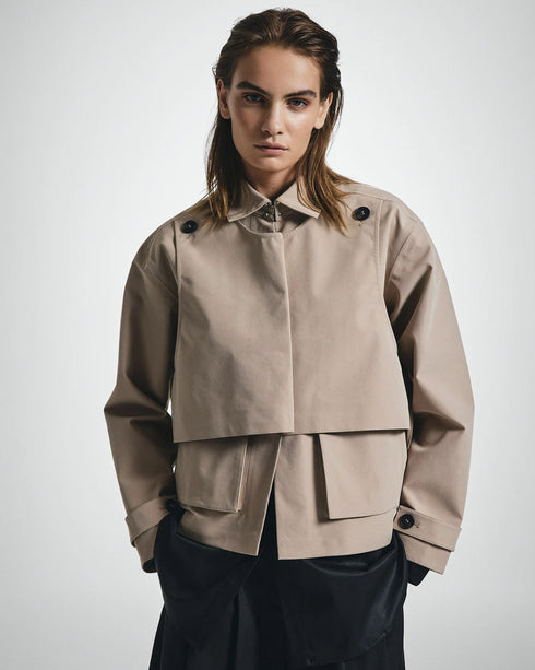 Paralia Short Double-Layer Trench Coat