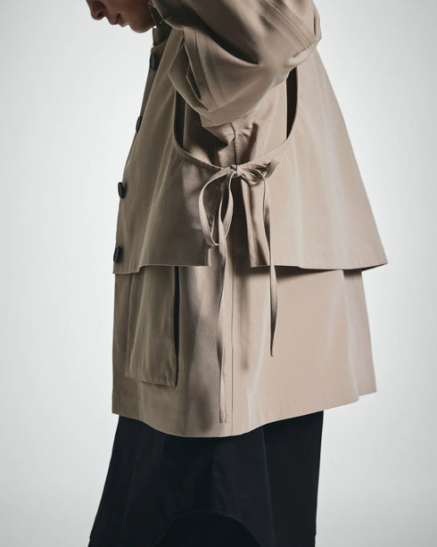 Paralia Short Double-Layer Trench Coat