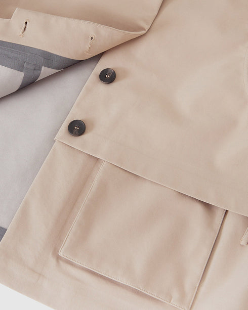 Paralia Short Double-Layer Trench Coat
