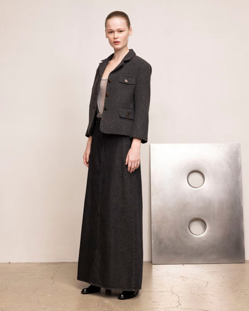Denim skirt best sale suits