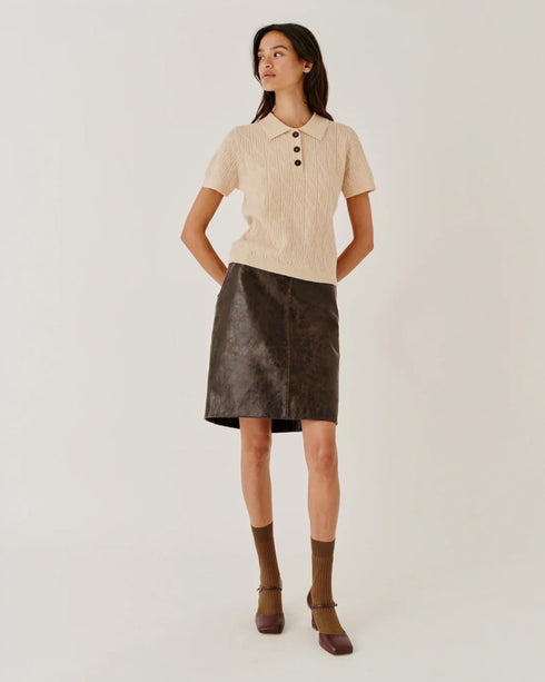 Margo Leather Skirt