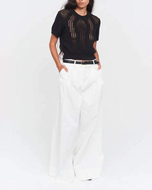 Tomorrow Cotton Lace Knit Tee