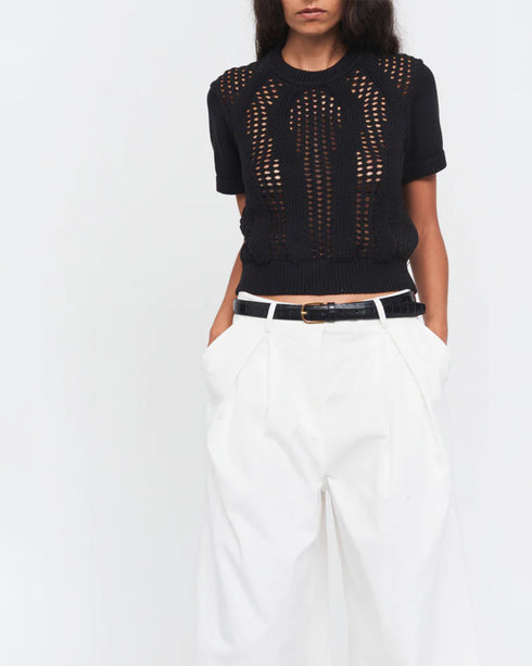 Tomorrow Cotton Lace Knit Tee