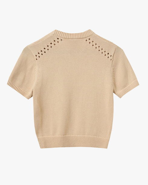 Tomorrow Cotton Lace Knit Tee