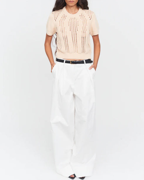 Tomorrow Cotton Lace Knit Tee