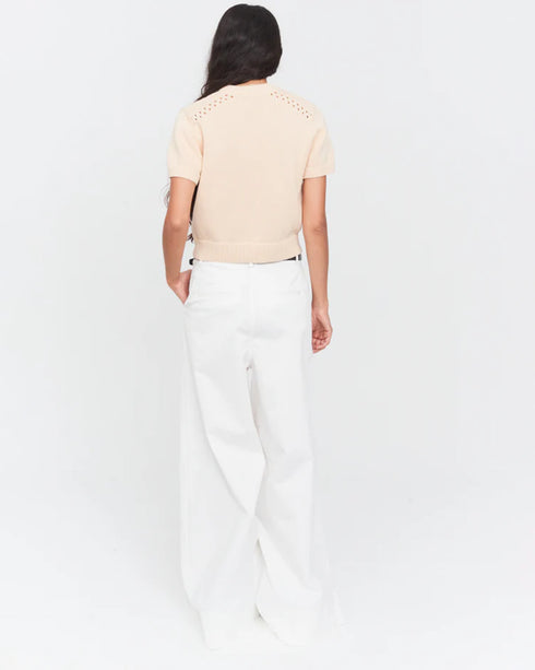 Tomorrow Cotton Lace Knit Tee