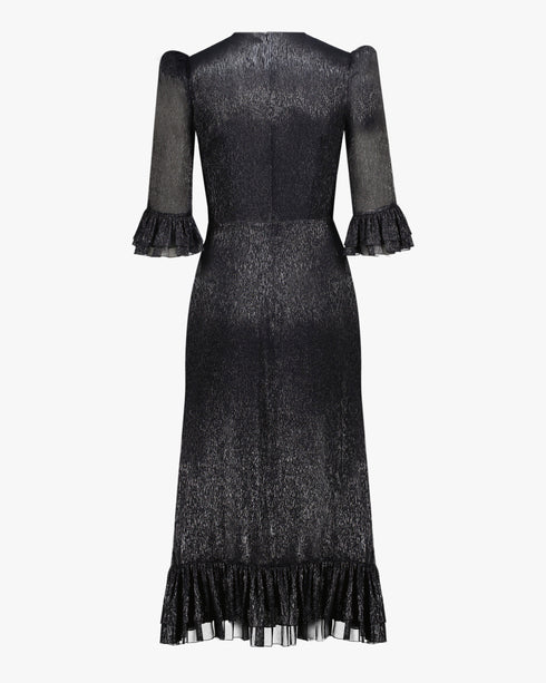 The Falconetti Dress - Metallic Silk