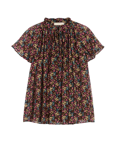 Valentin Printed Metallic Top