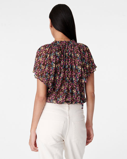 Valentin Printed Metallic Top