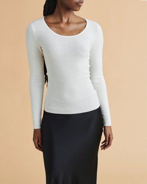 Lea Fine Ribbed Cashmere Top