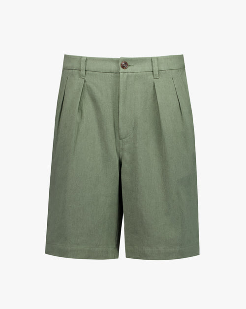 Double Pleated Wide Short