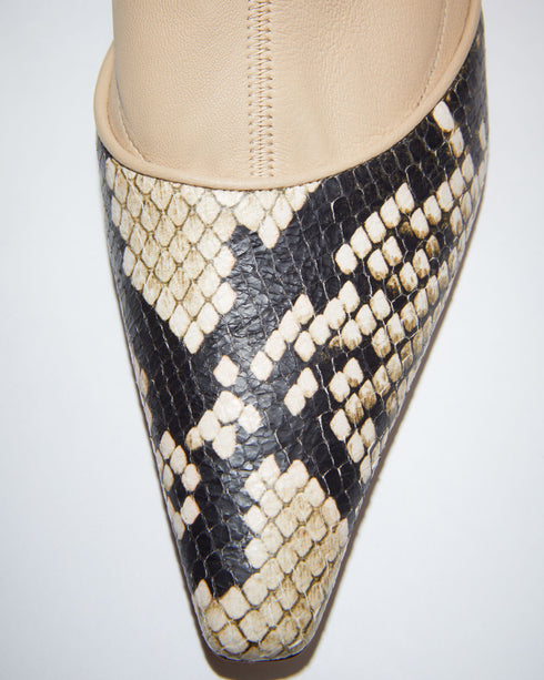 Snake Stretch Leather Boot