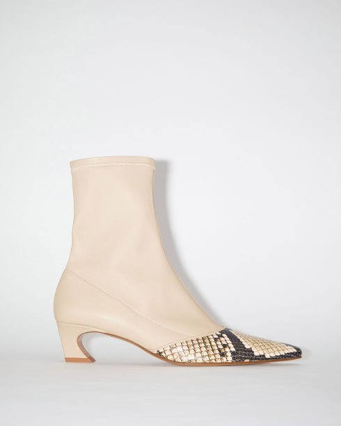 Snake Stretch Leather Boot